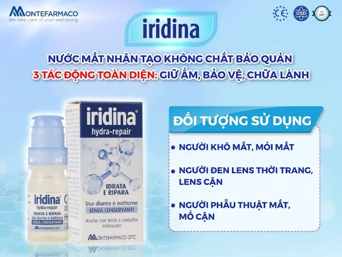Đối tượng sử dụng Nước mắt nhân tạo Iridina 10ml