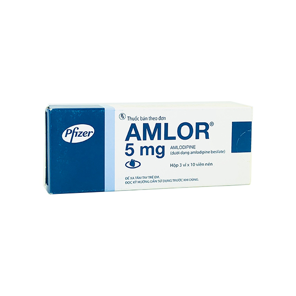 Amlor 5mg (viên nén) -  Kiểm soát cơn tăng huyết áp