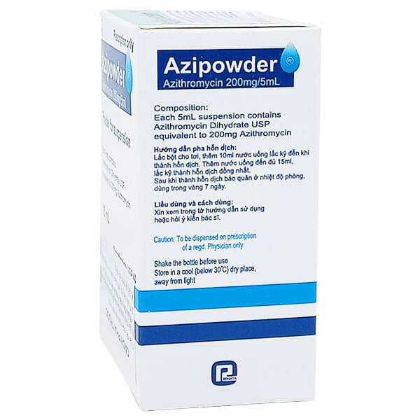 Azipowder 200mg/5mg - Trị NHIỄM KHUẨN hô hấp
