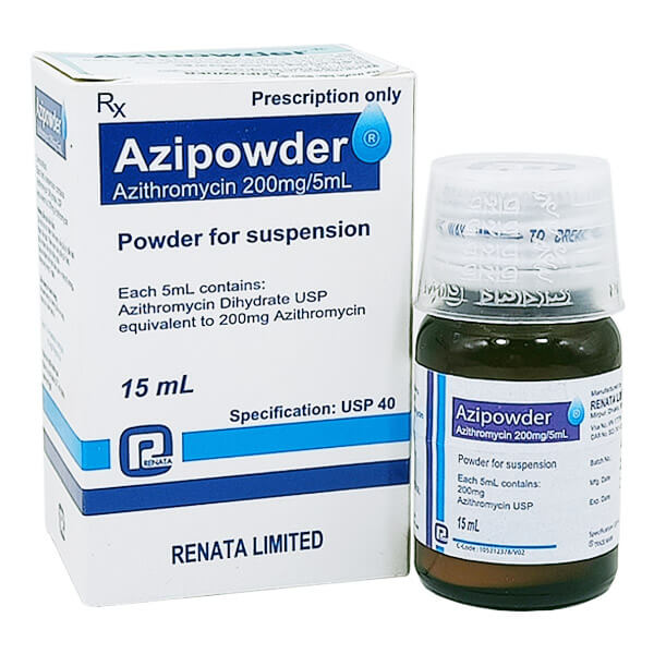 Azipowder 200mg/5mg - Trị NHIỄM KHUẨN hô hấp
