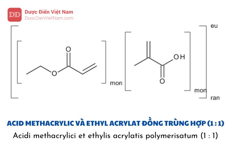 Acid methacrylic và ethyl acrylat đồng trùng hợp (1 : 1)