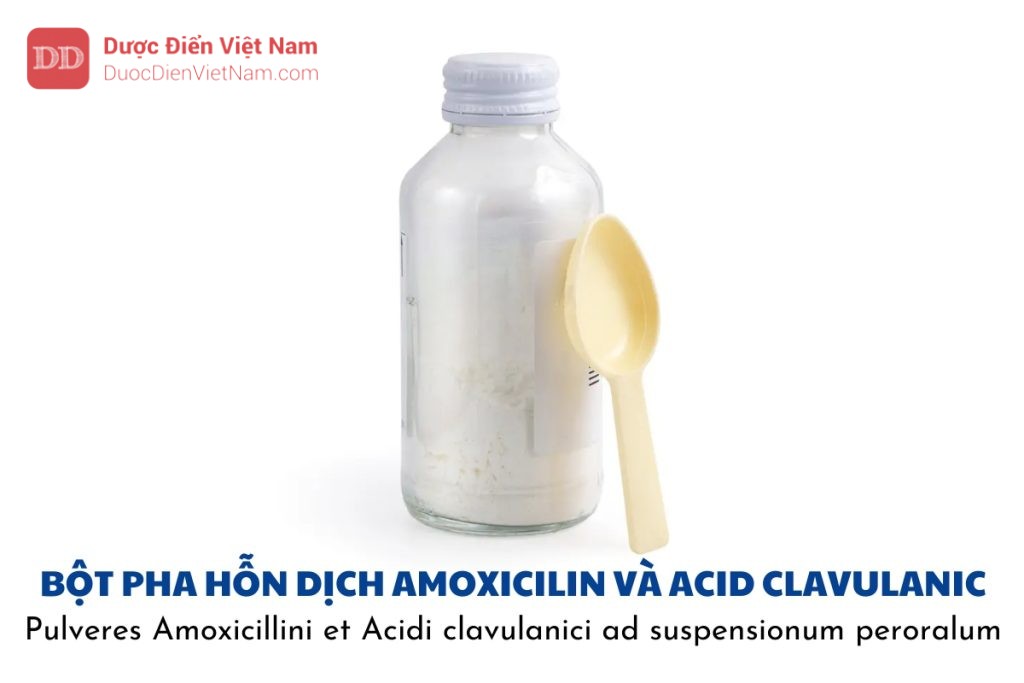bột pha hỗn dịch Amoxicilin và Acid clavulanic