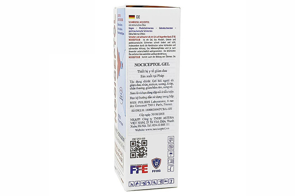 Nociceptol Gel 120ml bảo quản và đóng nắp kỹ sau khi dùng