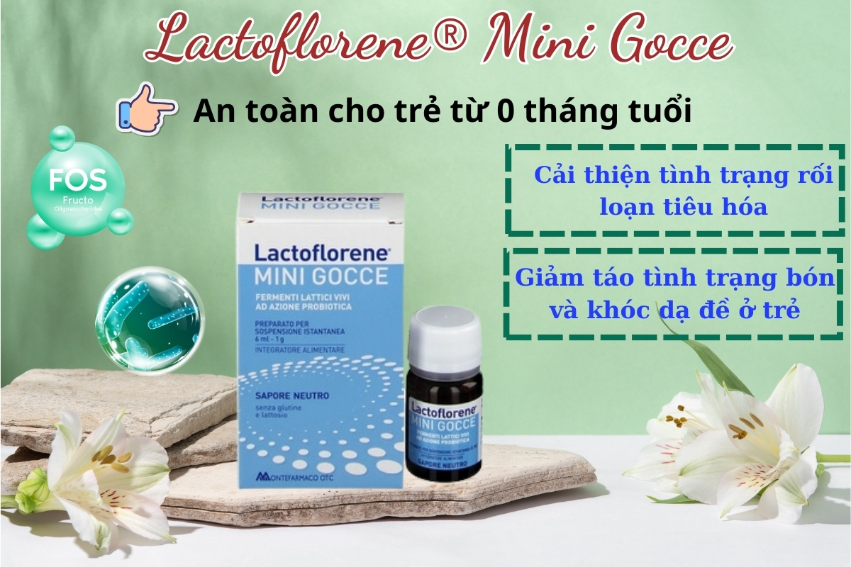 Lactoflorene® Mini Gocce - Cải thiện tình trạng rối loạn tiêu hóa ở trẻ 