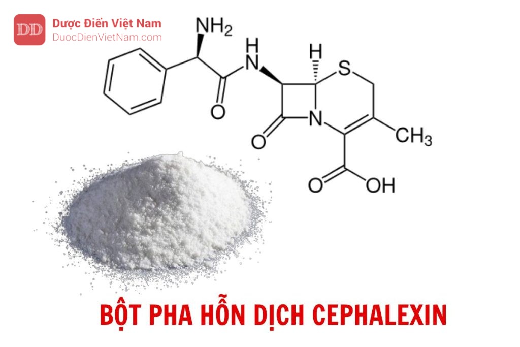 Bột pha hỗn dịch Cephalexin - Dược điển Việt Nam 5 bản bổ sung