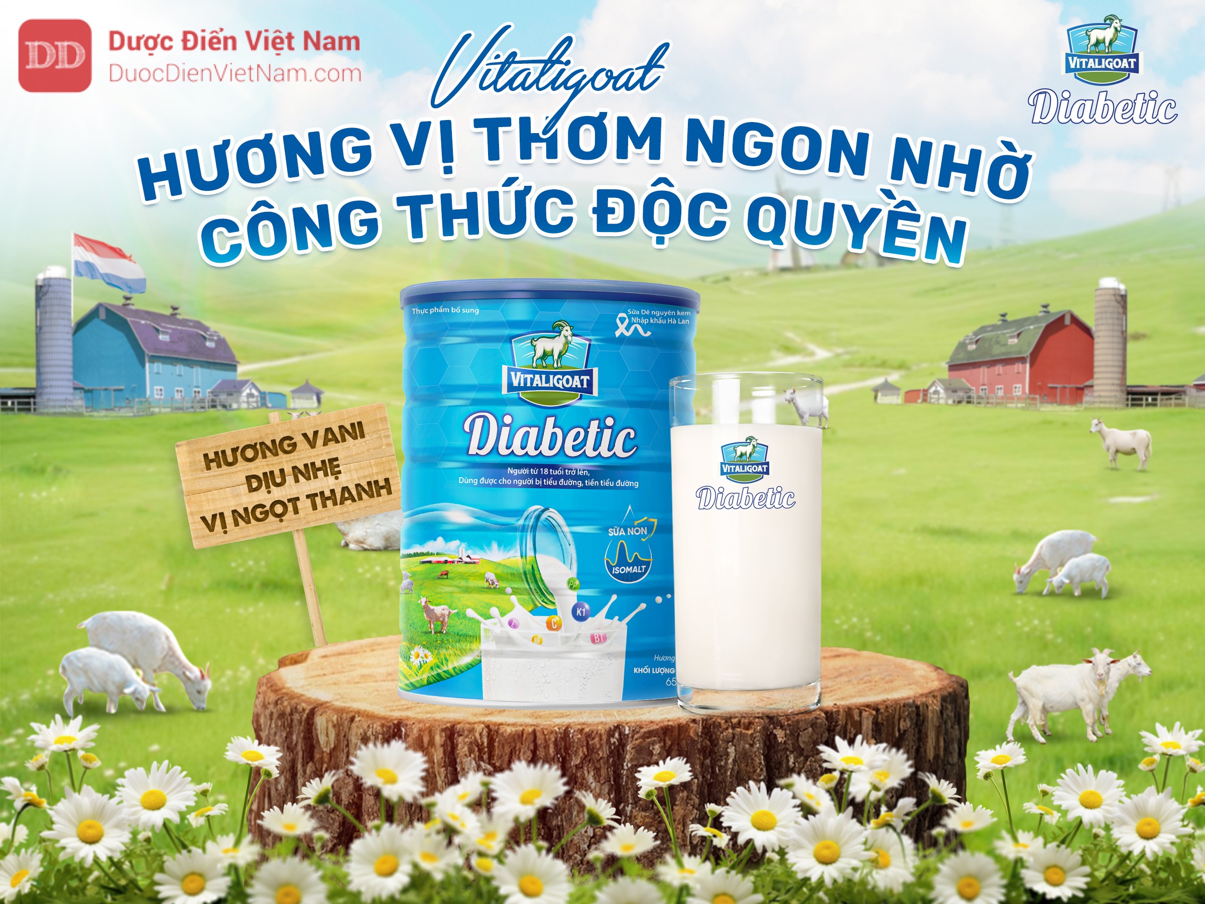 sữa dê Vitaligoat Diabetic cho người tiểu đường