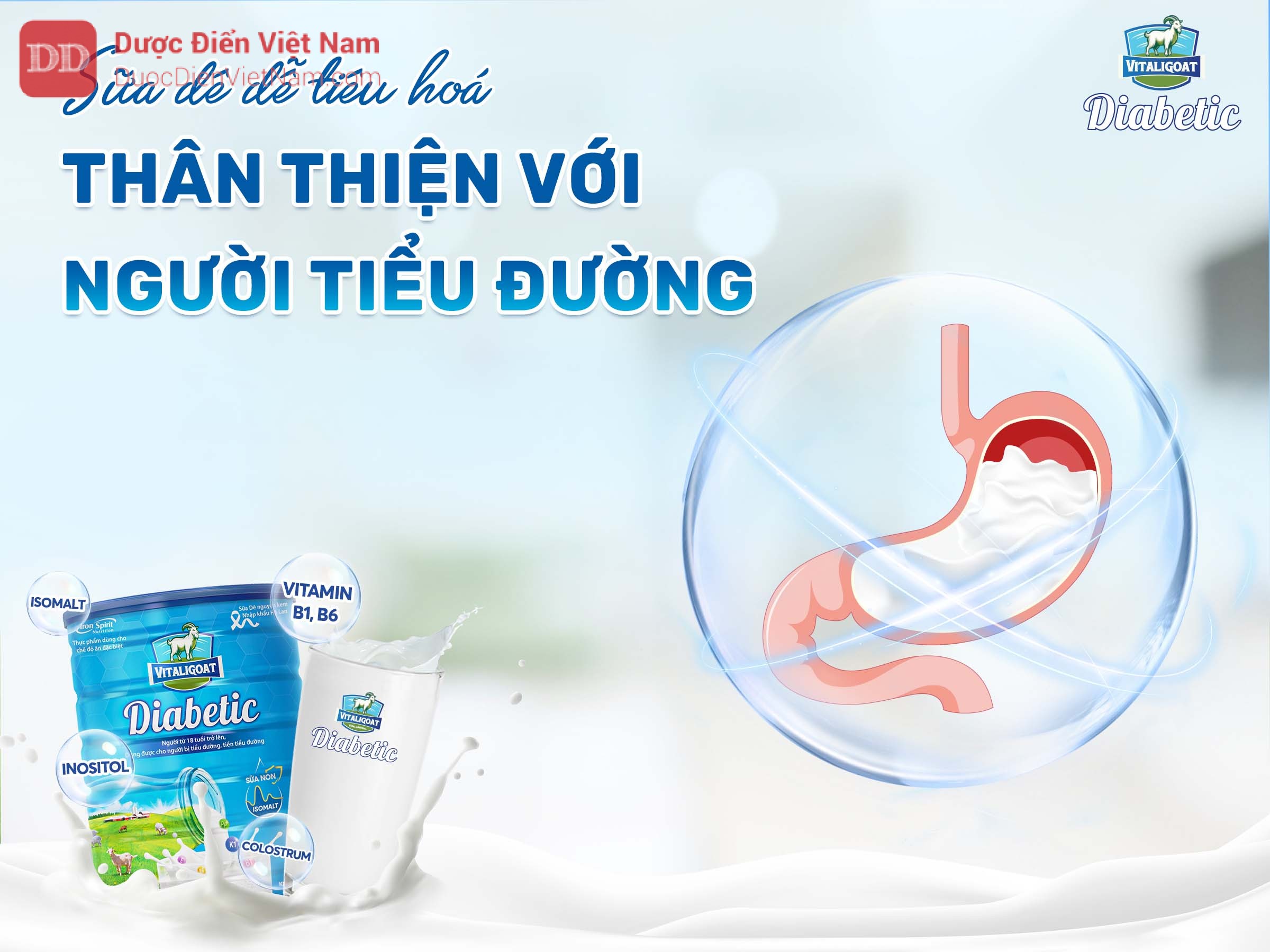 sữa dê Vitaligoat Diabetic cho người tiểu đường