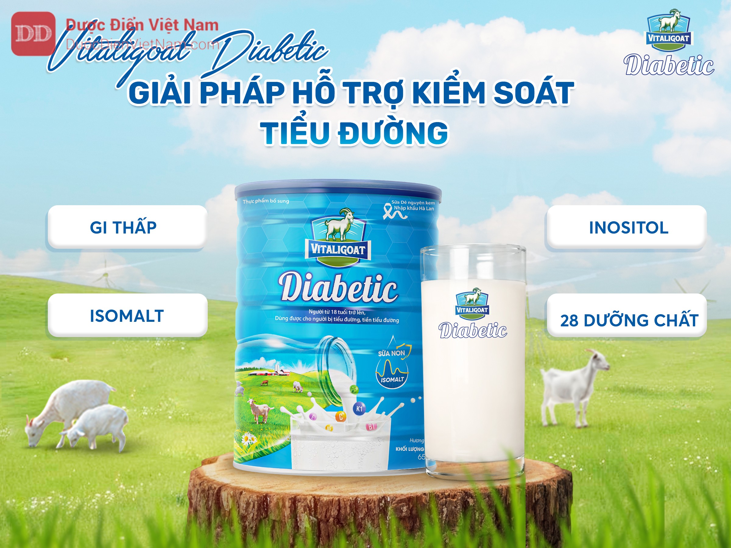 sữa dê Vitaligoat Diabetic cho người tiểu đường