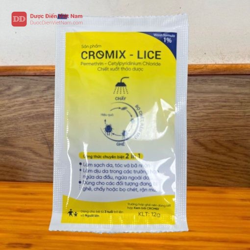 Dầu Tắm Gói Cromix Lice - Giúp làm sạch hiệu quả bã nhờn trên da, tóc và da đầu