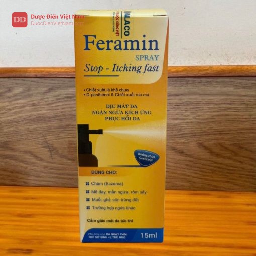 Feramin lăn xịt giúp dịu mát da, ngăn ngừa kích ứng