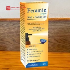 Feramin lăn xịt giúp dịu mát da, ngăn ngừa kích ứng