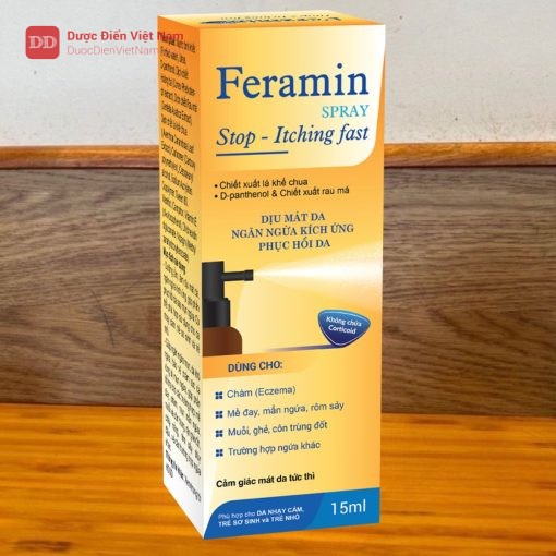 Feramin lăn xịt giúp dịu mát da, ngăn ngừa kích ứng