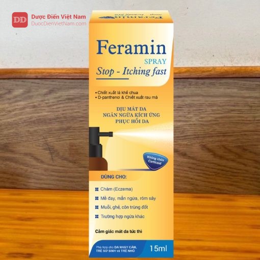 Feramin lăn xịt giúp dịu mát da, ngăn ngừa kích ứng