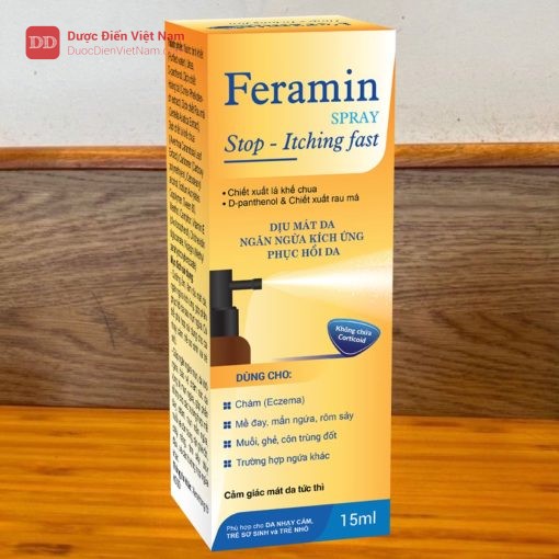 Feramin lăn xịt giúp dịu mát da, ngăn ngừa kích ứng