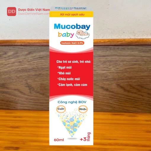 Xịt Mũi Biển Sâu Mucobay Baby - Giúp giảm nghẹt mũi, chảy nước mũi do cảm cúm