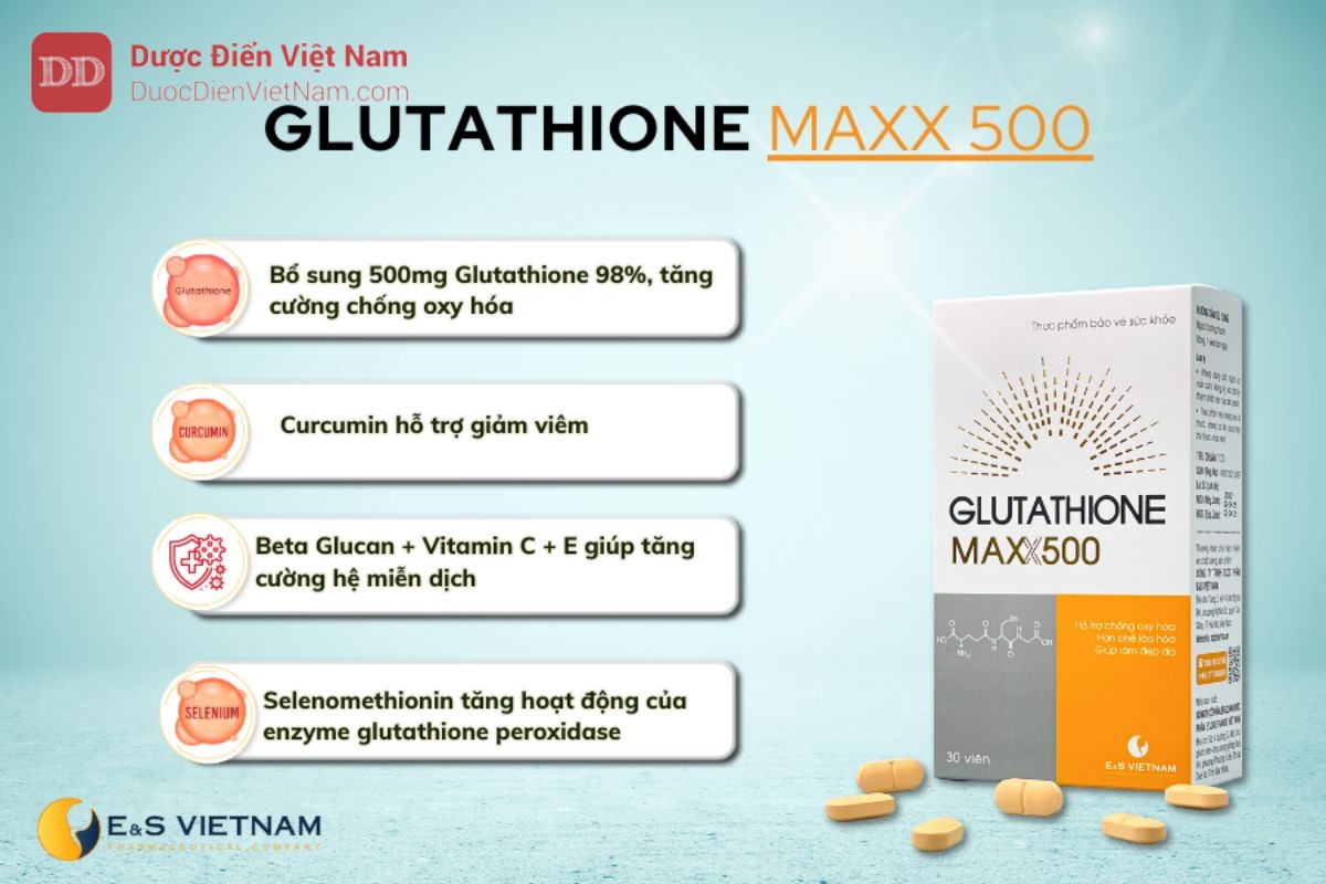 Bảng thành phần của Glutathione Maxx500