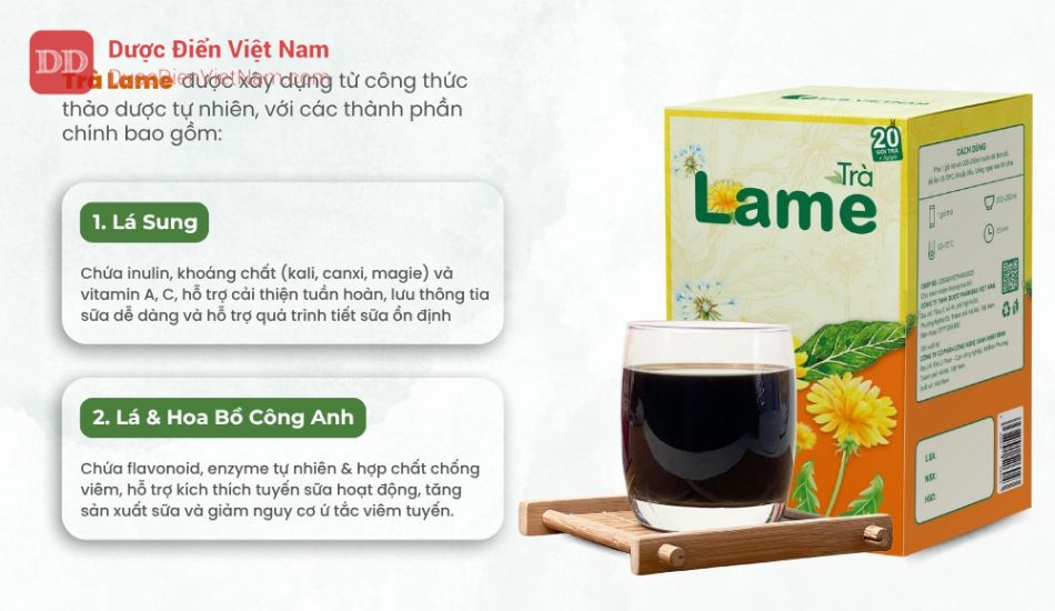 Trà Lame với thành phần từ thảo dược thiên nhiên, an toàn và lành tính
