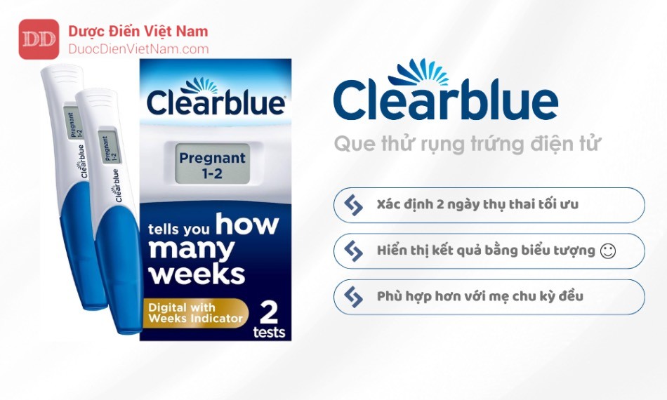 Que thử rụng trứng điện tử Clearblue