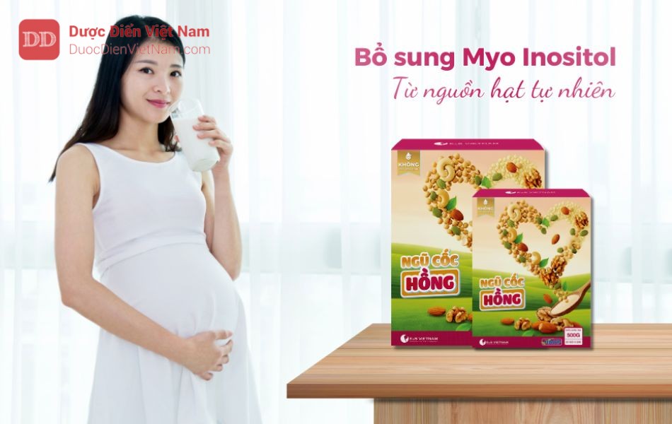 Ngũ cốc nội tiết Hồng với thành phần hạt tự nhiên giàu Myo Inositol