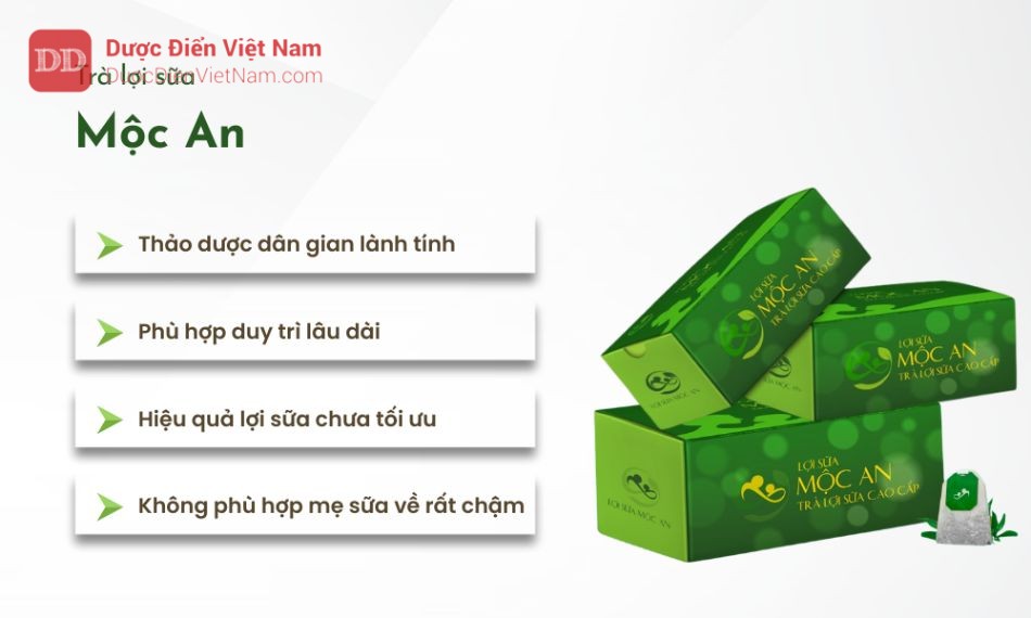 Trà lợi sữa Mộc An với thành phần thảo dược dân gian lành tính