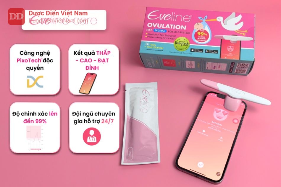 Canh rụng trứng bằng que thử Eveline Care là giải pháp được nhiều cặp đôi lựa chọn