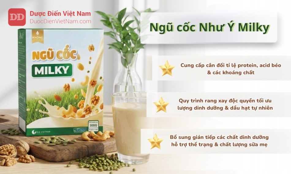 Ngũ cốc Milky tập trung tối ưu công thức, quy trình phù hợp để hỗ trợ dinh dưỡng cải thiện chất lượng sữa