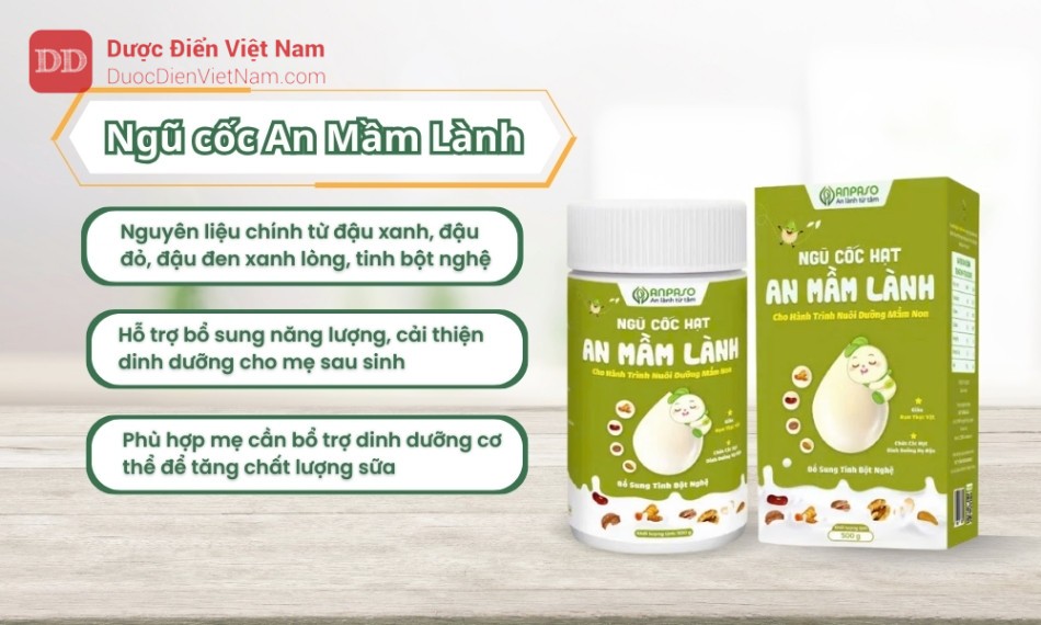 An Mầm Lành Anpaso là dòng ngũ cốc lợi sữa có thành phần khá đa dạng