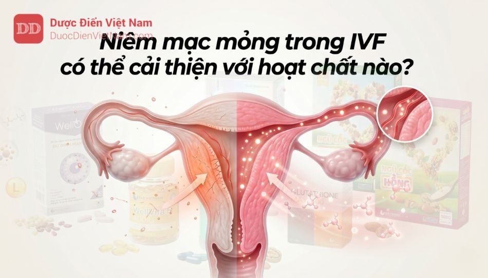 Niêm mạc mỏng trong IVF Có thể cải thiện với hoạt chất nào?