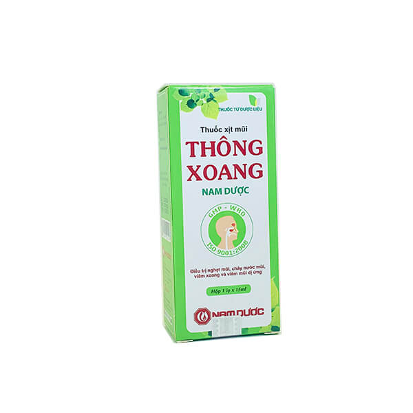 Xịt mũi thông xoang Nam Dược - Giảm nghẹt mũi, viêm xoang
