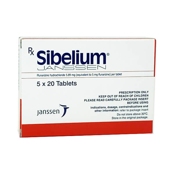 Sibelium 5mg (100 viên) - Điều trị ĐAU NỬA ĐẦU