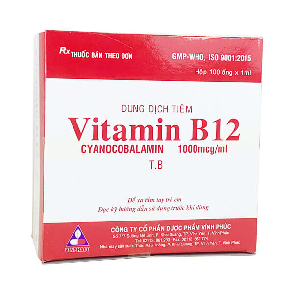 Vitamin B12 1000mcg/ml Vinphaco