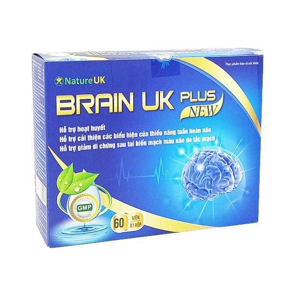 Brain UK Plus New - Tăng tuần hoàn não, giảm đột quỵ