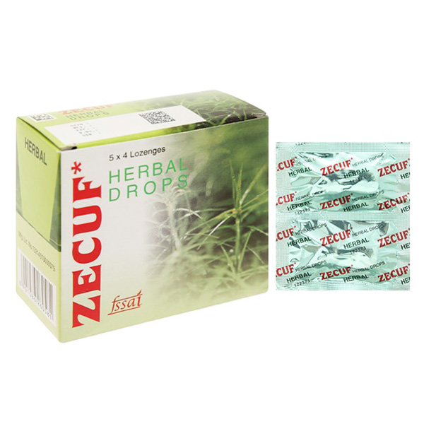 Viên ngậm giảm ho Zecuf Herbal Drops