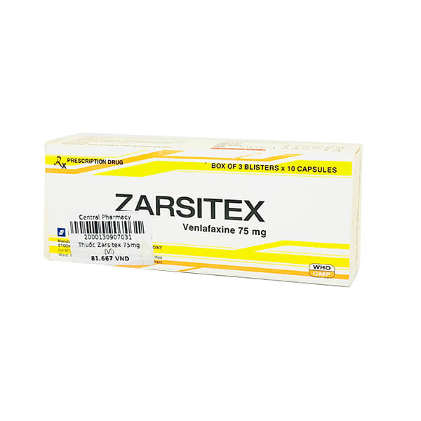 Zarsitex 75mg - Chấm dứt trầm cảm