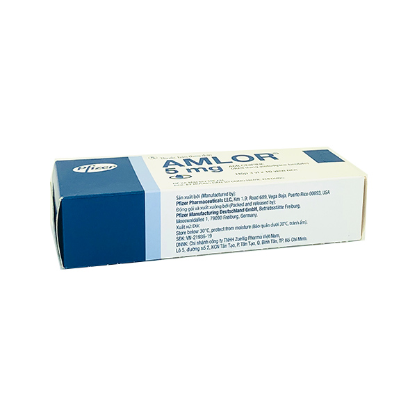 Amlor 5mg (viên nén) -  Kiểm soát cơn tăng huyết áp