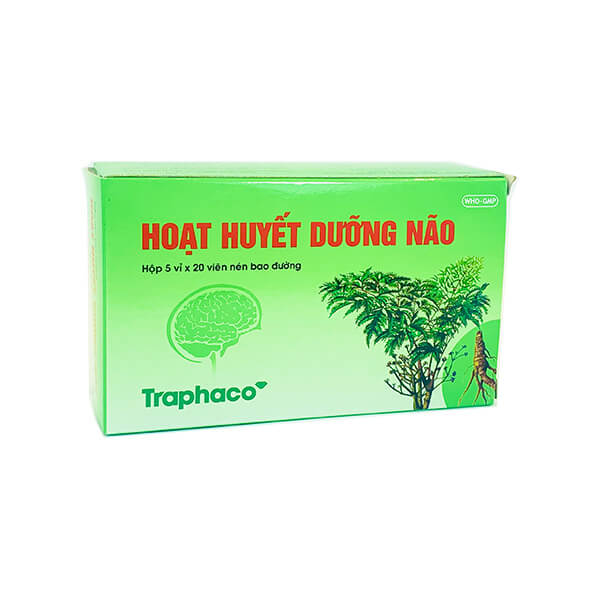 Hoạt huyết dưỡng não Traphaco (viên bao đường) - Trị đau đầu, mất ngủ