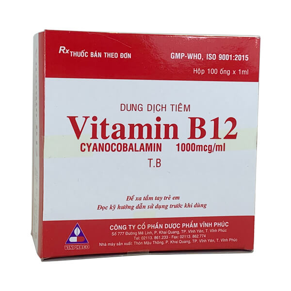 Vitamin B12 500mcg/ml Vinphaco