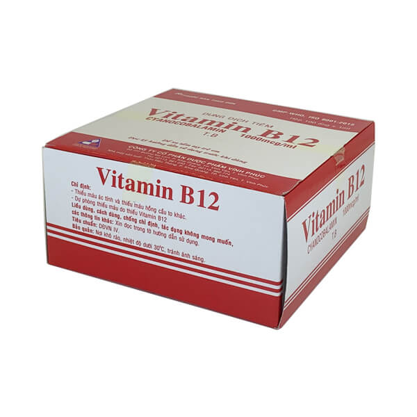 Vitamin B12 500mcg/ml Vinphaco