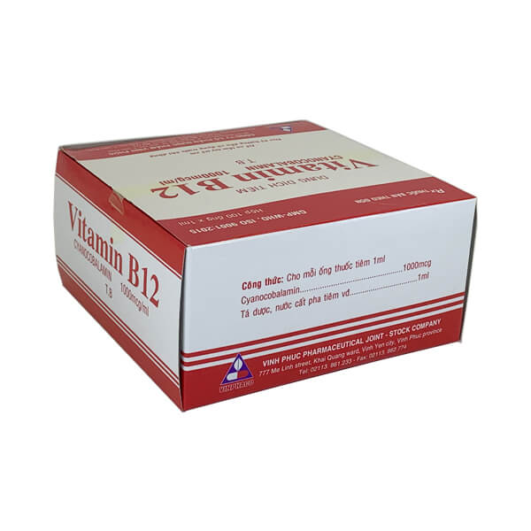 Vitamin B12 500mcg/ml Vinphaco