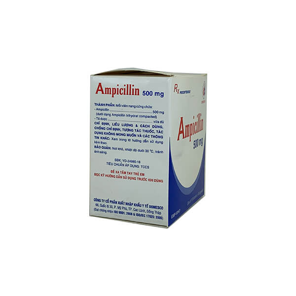 Ampicillin 500mg Domesco - Kháng sinh diệt khuẩn