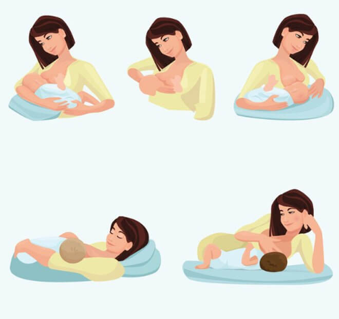 Cho trẻ bú đúng cách giúp trẻ ăn được no và mẹ thoải mái.
