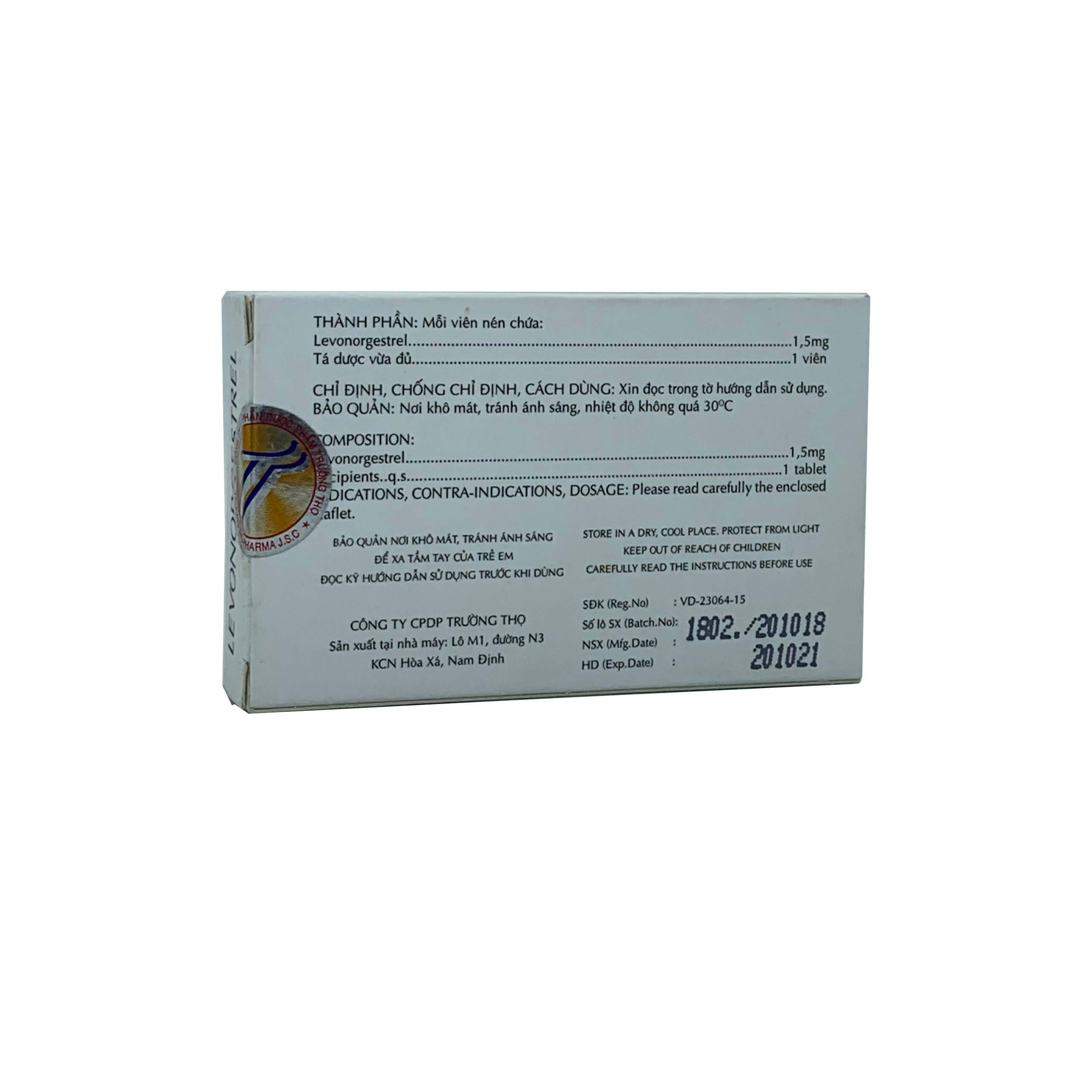 Levonorgestrel 1,5mg