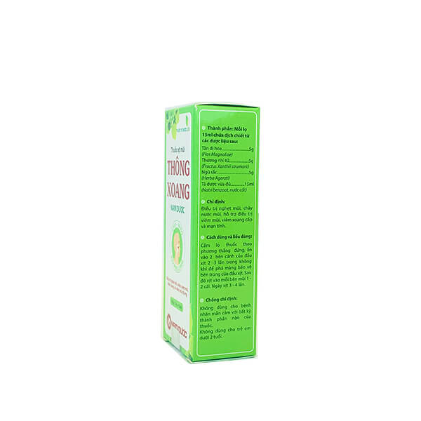 Xịt mũi thông xoang Nam Dược - Giảm nghẹt mũi, viêm xoang