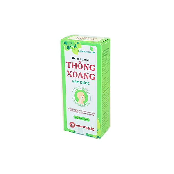 Xịt mũi thông xoang Nam Dược - Giảm nghẹt mũi, viêm xoang