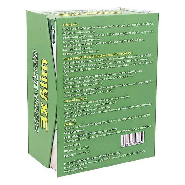 Diệp lục cần tây 3X Slim