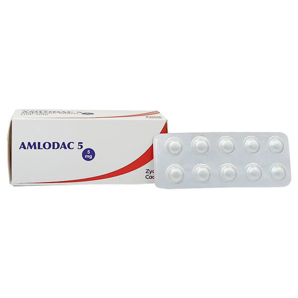 Amlodac 5 - Trị tăng huyết áp, phòng đau thắt ngực