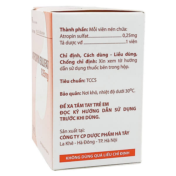 Atropin Sulfat 0.25mg - Mẹo chống say xe hiệu quả