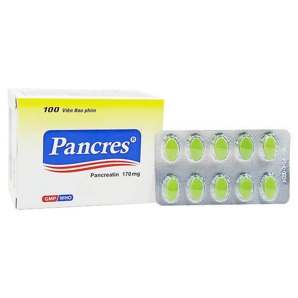 Pancres 170mg - Điều trị rối loạn tiêu hóa, xơ nang tụy