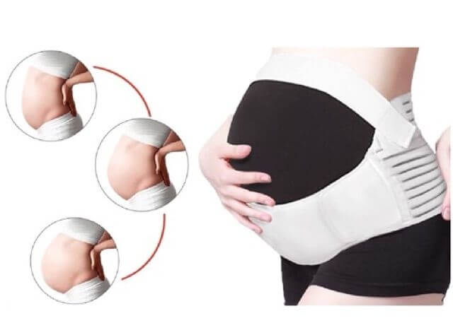 Sử dụng đai nâng để giảm áp lực của thai nhi lên cột sống