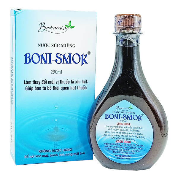 Nước súc miệng Boni-Smok 250ml - Hỗ trợ cai thuốc lá